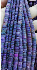 Full strand Matte Natural purple Stone  Spodumene jewelry   Heishi Wheel Slice Beads 4mm 6mm 8mm For Jewelry Making Supply Natural phosphosiderite
