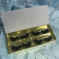 Eyelash book, 4pairs each silver box