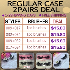 2Pairs lashes with regular box Only $15.8!! 3days Shipping!!