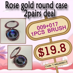 Rose gold round case 2pairs deal, 3days Shipping!!