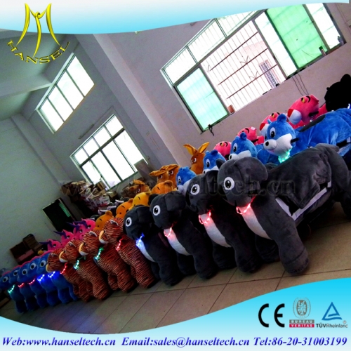 Hansel plush motorized animals comercial shopping car amusement rides