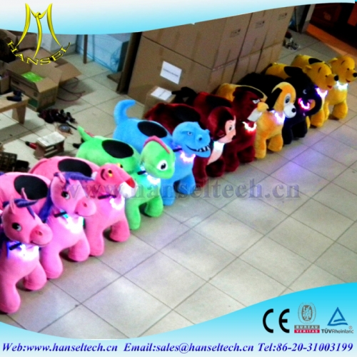 Hansel plush motorized animals comercial shopping car amusement rides