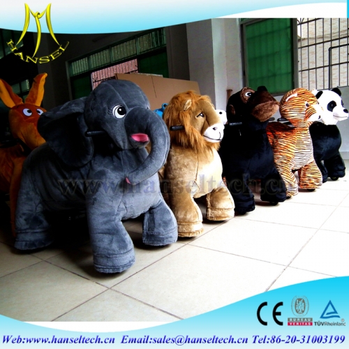 Hansel coin operated plush animals amusement park toys zippy rides