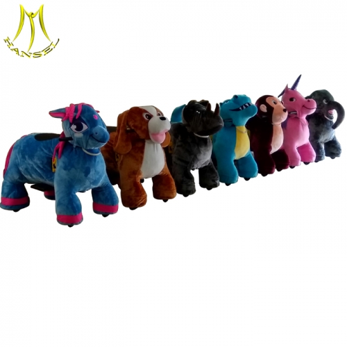 Hansel black horse battery boy animal power wheels ride on animal dinasour rides