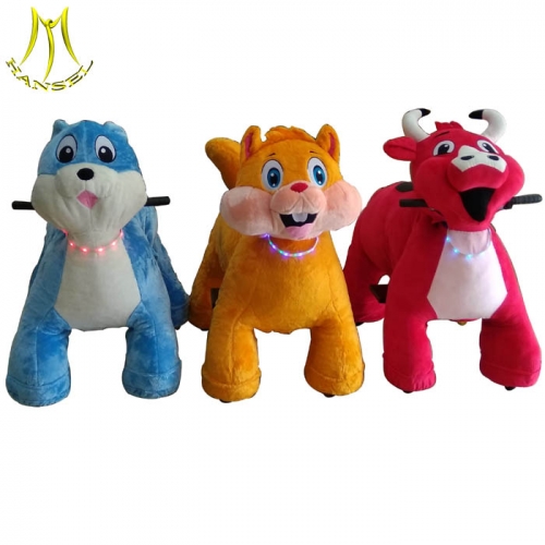 Hansel china electric ride on animals factory and low price happy rides on animal with battery operated plush animals ride manufacture