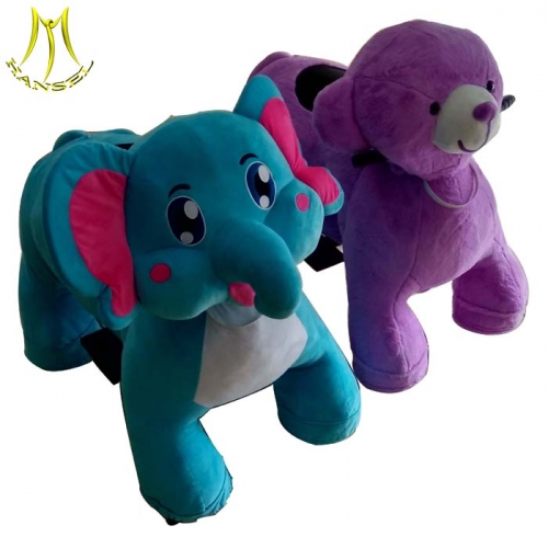Hansel electric ride on animals plush animal electric scooter in Guangzhou plush riding motorized animals theme park equipment for sale