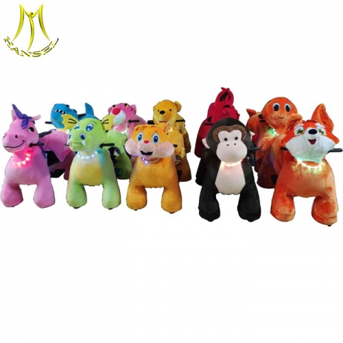 Hansel indoor shopping mall plush animal electric scooter for kids
