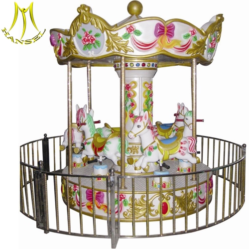 Hansel Hot sale! 6 seats coin operated carousel kiddie toy rides, merry go round, mini carousel