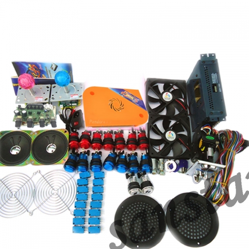 Pandora Box 5 DIY Arcade Bundles Kits Parts With Illuminated Joystick & Button  Power Supply Jamma Harness Coin Selector