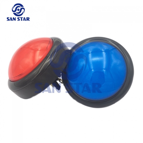 Round 100mm Big Size Dome Illuminated Arcade Button