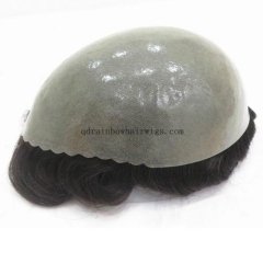 Thin Skin Full PU Indian Hair Systems for Hair Loss Male