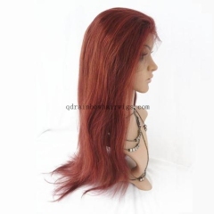 #33 18'' Straight Chinese Remy Hair Full Lace Wigs in Stock
