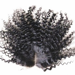 16'' Curly Brazilian Remy Hair 4''x4'' Lace Closure in Stock