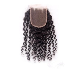 Stock Black Color 4x4,5x5 Brazilian Lace Closure with Strap Around