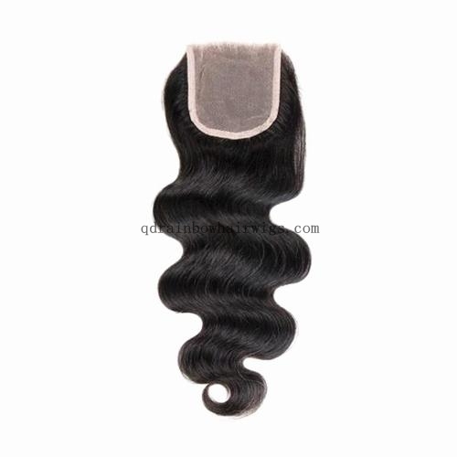 Stock Black Color 4x4,5x5 Brazilian Lace Closure with Strap Around