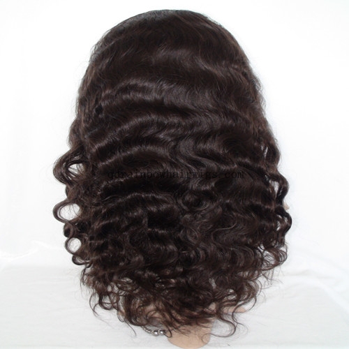 Dark Brown Color 22'' Long Chinese Remy Hair Full Lace Women Wigs