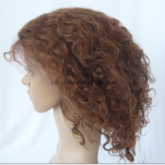 Cheap Price 10'' Indian Remy Hair Curly Lace Front Wigs