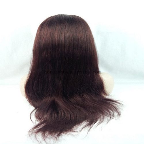 22'' Natural Hair Full Lace Wigs 99J Brazilian Virgin Human Hair Women Wig Custom Made Order