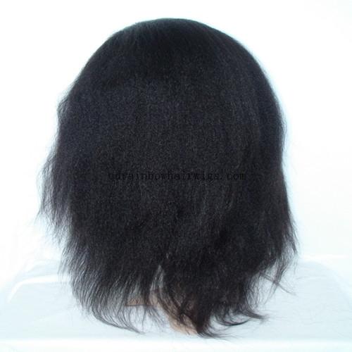 Natural Front Hair 20'' Kinky Straight Lace Front Wigs for Black Women