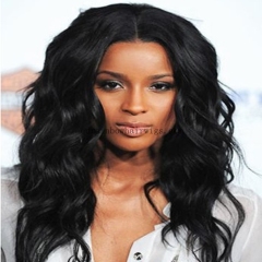 Celebrity Wavy 20'' Indian Remy Women Lace Front Wigs