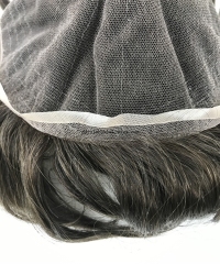 Breathable Soft Swiss Lace Closure Toupee for Men