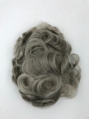 fashion slight wave micro thin film pu human hair replacement pieces