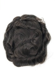 Black Color Real Hair Top Monofilament Toupee