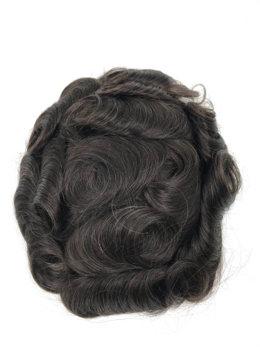 Black Color Real Hair Top Monofilament Toupee