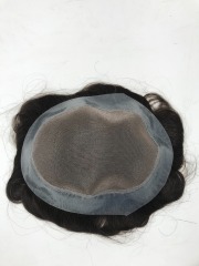 Black Color Real Hair Top Monofilament Toupee