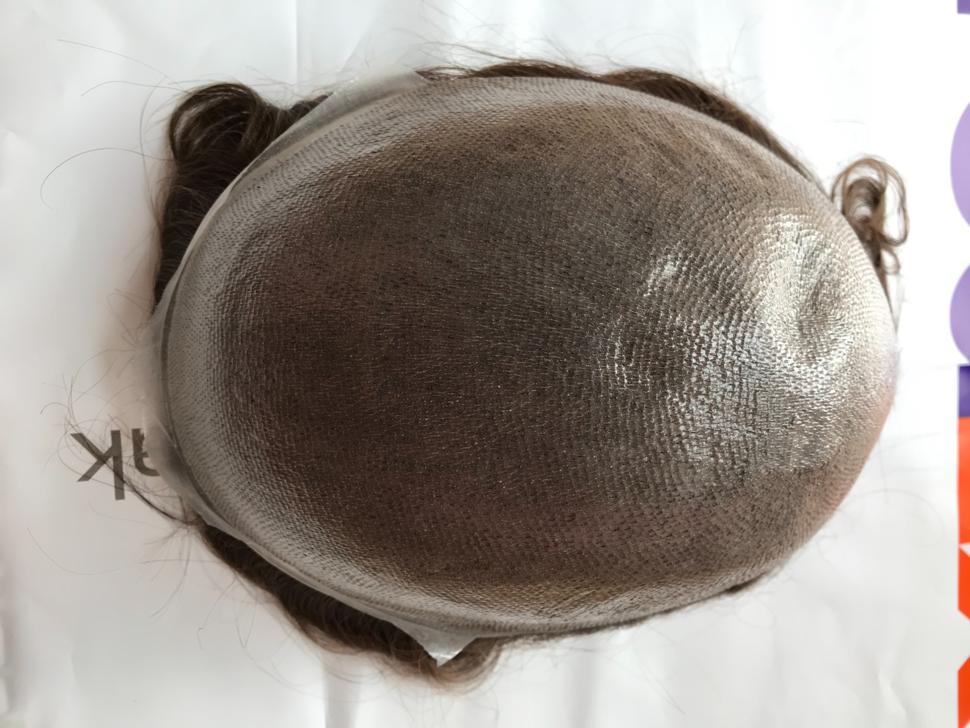 Brown Color Poly Skin Pu Toupee Remy Hair Alternatives