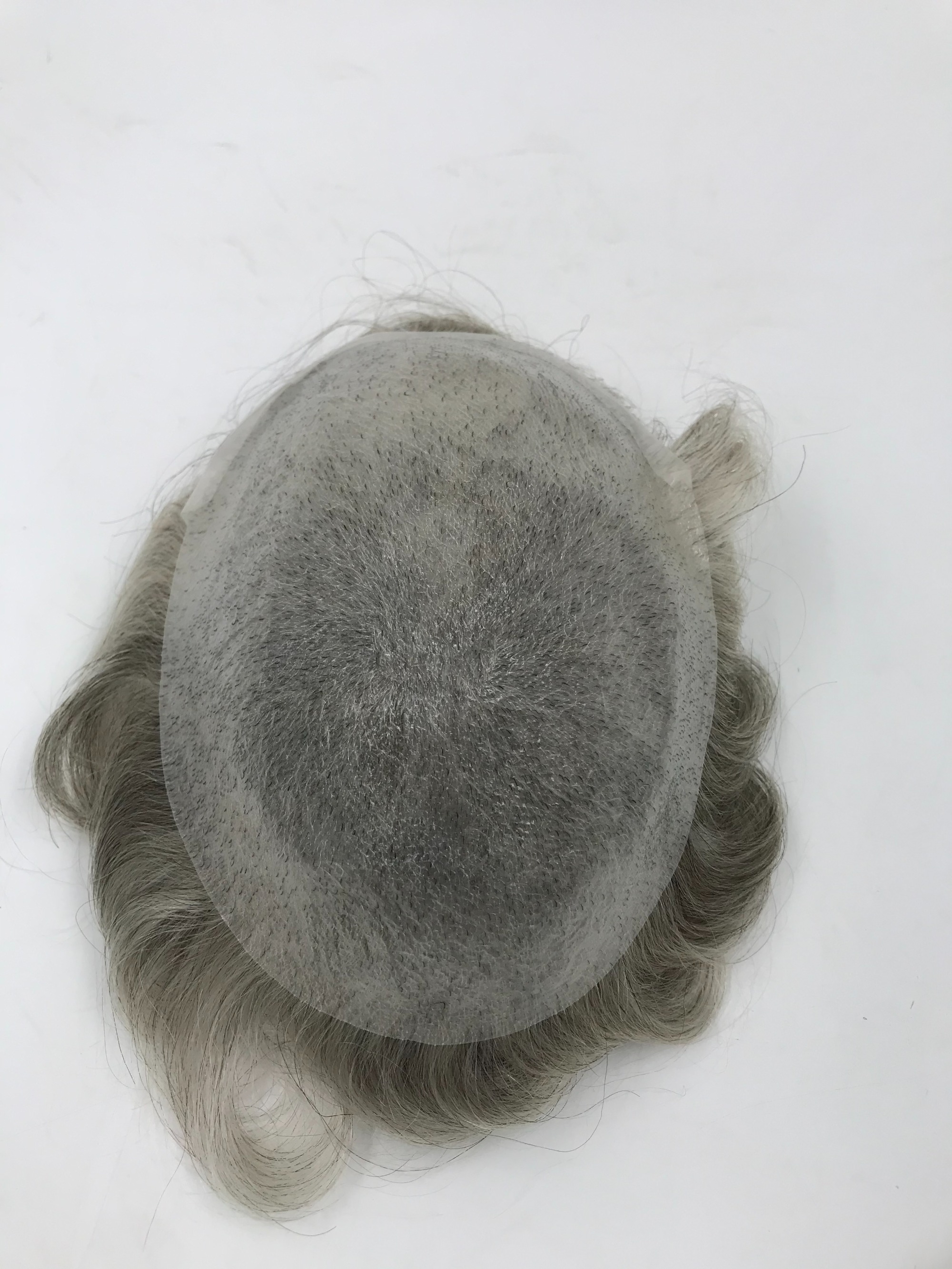 fashion slight wave micro thin film pu human hair replacement pieces