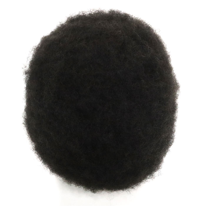 afro curly remy full lace pieces human hair replacement for black african men