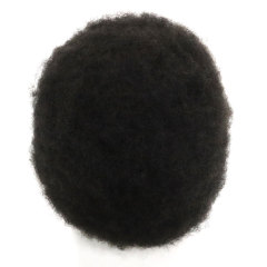 afro curly remy full lace pieces human hair replacement for black african men