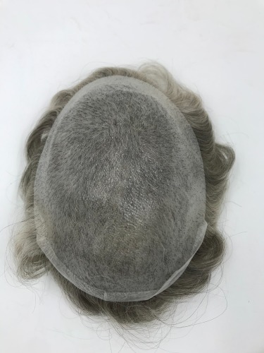 fashion slight wave micro thin film pu human hair replacement pieces