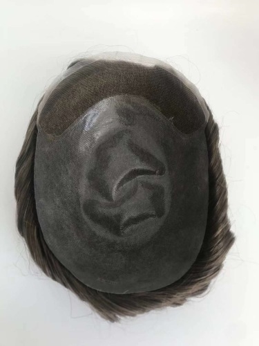 Thin Skin Pu Human Hair Systems Integrated with Swiss Lace Front