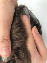 Breathable Soft Swiss Lace Closure Toupee for Men