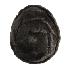 welded smart lace gray human hair systems with bleached knots