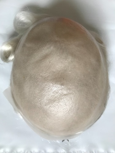 poly skin full pu hair pieces light blonde 60RY human hair replacements