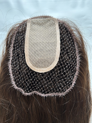 Highlights Fishnet Meshes Integrated Hair Pieces with Silk Top