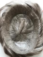 super thin film pu gray hair replacement for hair loss bald men