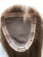 dark blonde virgin remy human hair enhancing women topper with smart lace front
