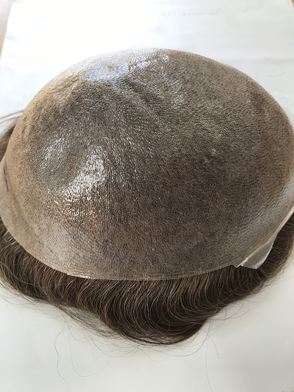 full skin pu human hair protheses capillaire