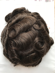 welded smart lace gray human hair systems with bleached knots
