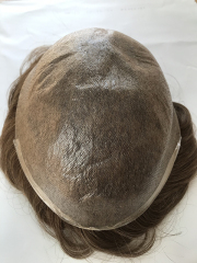 light brown super thin pu human hair supplements pieces