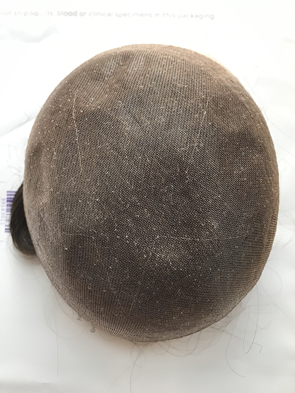 welded smart lace gray human hair systems with bleached knots