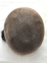 welded smart lace gray human hair systems with bleached knots