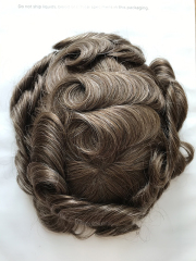 0406 thin skin pu human hair cranial pieces