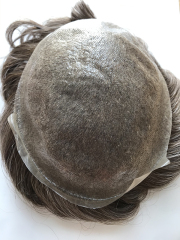 0406 thin skin pu human hair cranial pieces