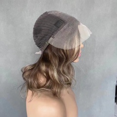piano highlights remy human hair 13x6 lace front wig