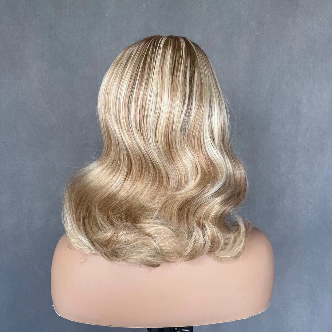 stylish body wave brazilian human hair transparent lace front wigs